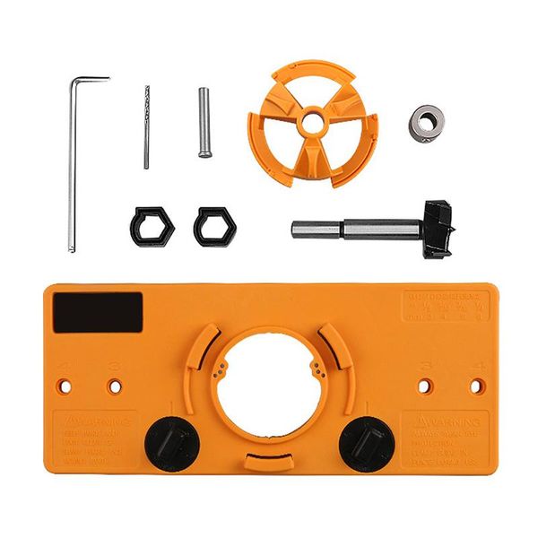 

concealed hinge jig 35mm hole opener drilling guide locator woodworking diy tool with bit for door cabinets wood cup professional hand sets