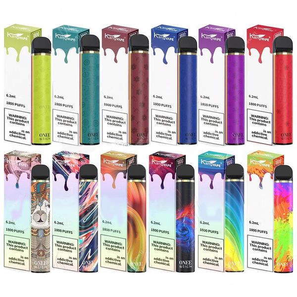 

kang vape onee stick alphaa plus e-cigarettes vape pod cartridge 1800 1900 2200 puffs 6.2ml pre-filled 1100mah battery aviliable portable va