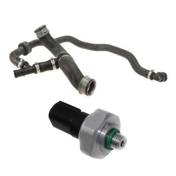 

manifold & parts 2 set car accessories: 1 pcs air conditioner pressure sensor passenger right radiator coolant hose