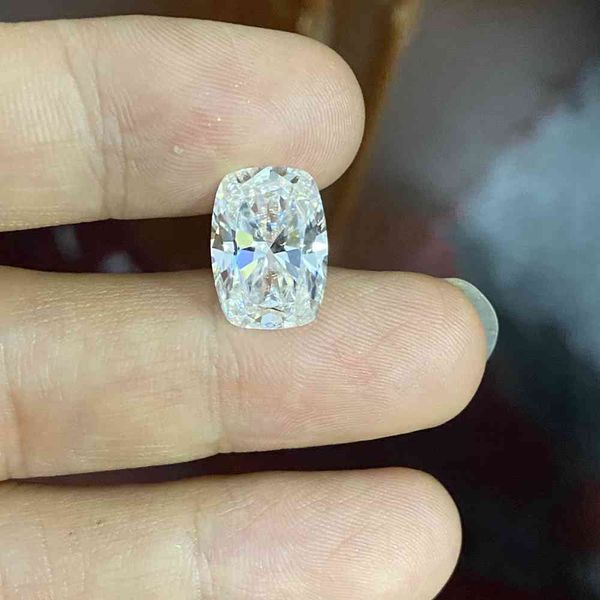 Meisidian D VVS1 10x14mm längliches Kissen Iced Crushed Cut loser Moissanit-Diamant-Edelstein für Ring
