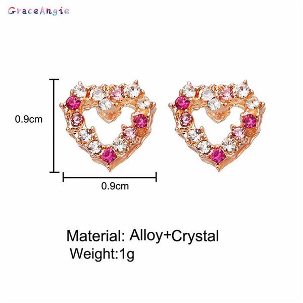 

stud flower studs rainbow zircon earring fashion cubic jewelry for women gold cz earrings star love heart circle, Golden;silver