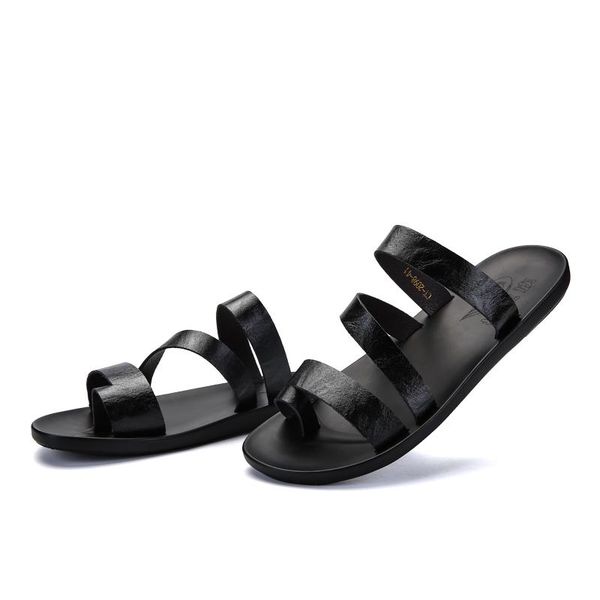 

sandals para outdoor roman deportivas 2021 sandalle man sandal da sport summer mens cuero slides beach masculina genuine sandalet ete, Black