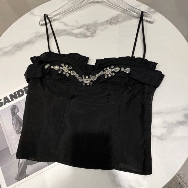 

summer fashion women clothes straps bling spliced bra slim mesh patchwork t-shirt female wr56301 210525, White