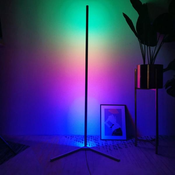 

floor lamps modern simple rgb led corner lamp colorful atmosphere lights indoor standing for bedroom living room home adornment