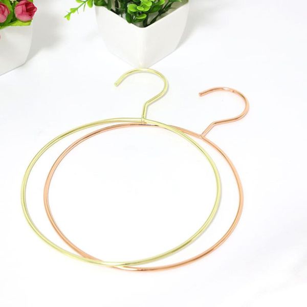 

hangers & racks 5pcs round clothes iron creative scarf metal hanger (golden)