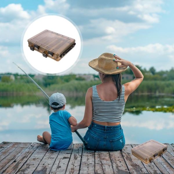 

fishing accessories 1pc hand-held bait box double layer tackle