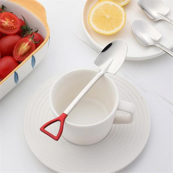 

spoons creative spade shape spoon for dessert ice cream decorative tableware accessories,coffee cup