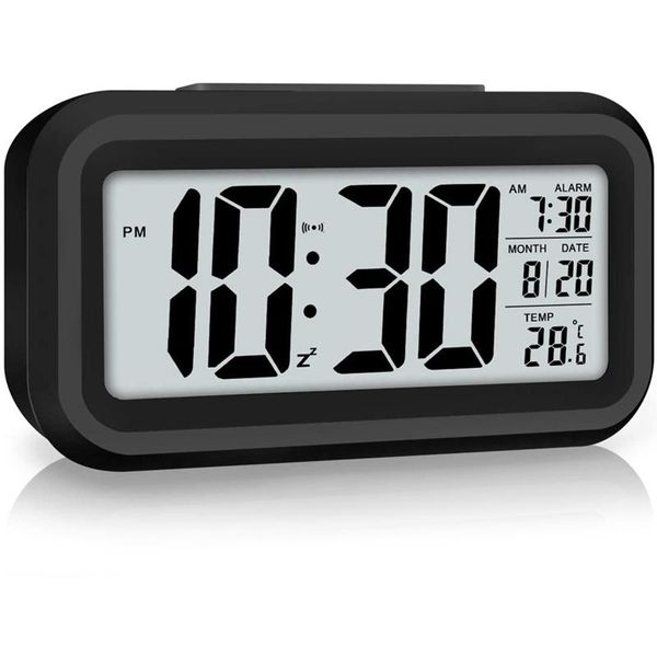 

other clocks & accessories led display digital alarm clock snooze battery with date calendar temperature for bedroom home office travel