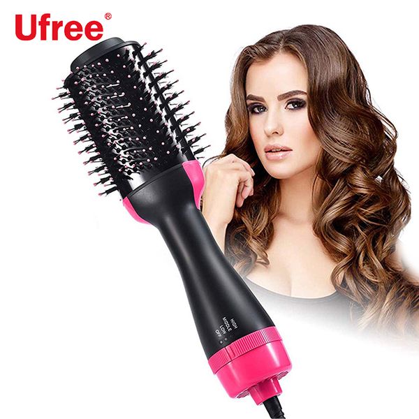 

3 in 1 multifunctional hair dryer & volumizer rotating hair brush roller rotate styler comb styling straightening curling iron