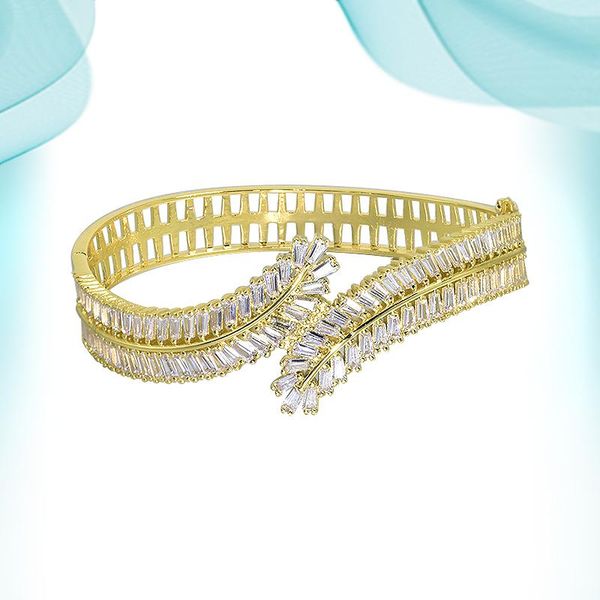 

bangle full of stone crystal luxury fashion punk light yellow color bracelets jewelry for women personalised friendship, Black