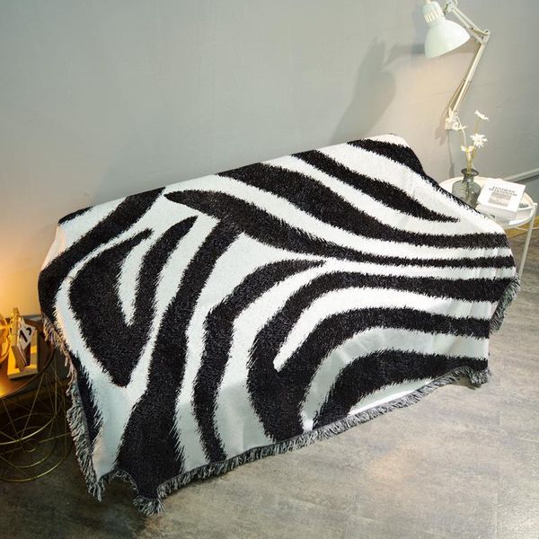 

blankets drop black white sofa home bed blanket journey hiking el restaurant nordic plaids large size