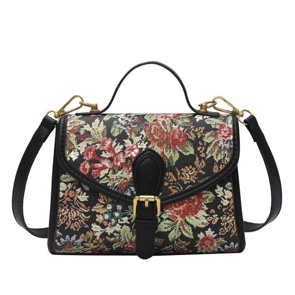 

shoulder bags small floral pu leather bucket for women 2021 simple trend crossbody handbags trending cross body bag