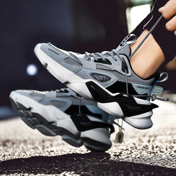 

men running shoes 2021 spring and summer net red thick soled father new leisure luminous trend mesh sports shoes men's traniers sneaker