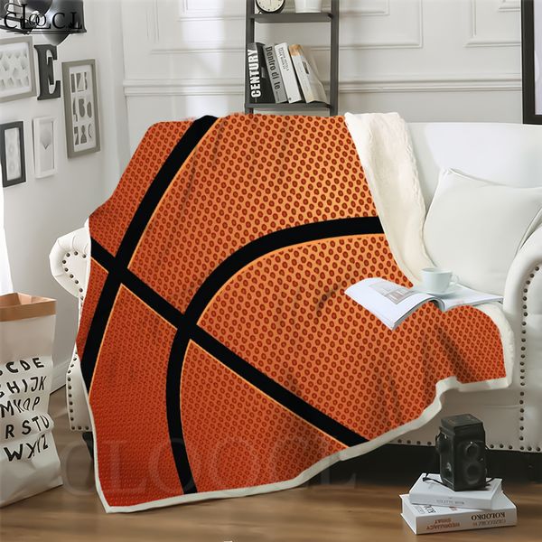 

cloocl blankets physical culture and sports basketball 3d print hip-hop style sofa travel throw blanket teens bedding plush quilt