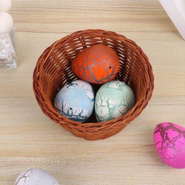 

round mini basket weaving easter storage holder handcraft ornament party decor baskets