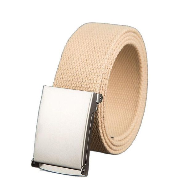 

3.8cm men canvas belt male and female young student belts, Black;brown