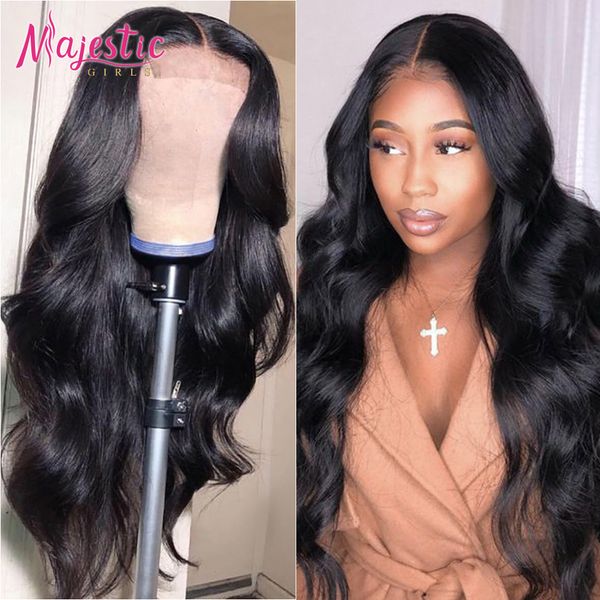 

lx brand lace front wig brazilian body wave remy human hair wigs for black women pre plucked hairline with baby hair natural colorfactory di