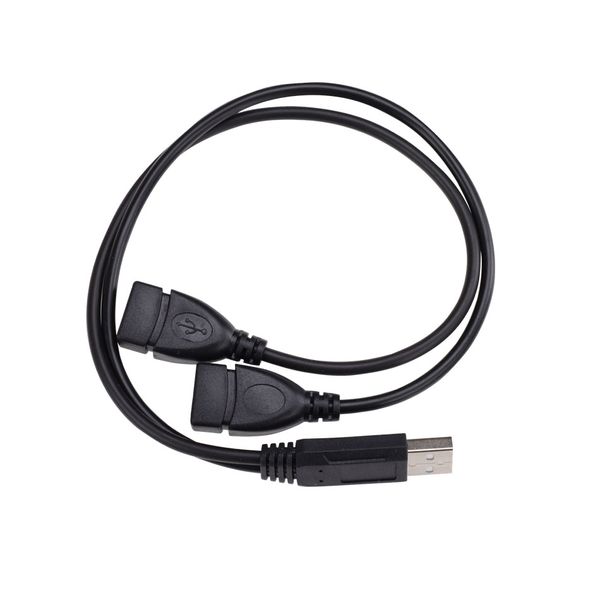 Cabos de extensão USB 2.0 1 plugue masculino para 2 linhas de soquete feminino y Data Data Cable Power Adapter Converter Cord