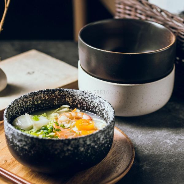 

japanese-style instant noodle bowl beef soup large tableware deep dish plate ajisenra ceramic bowls