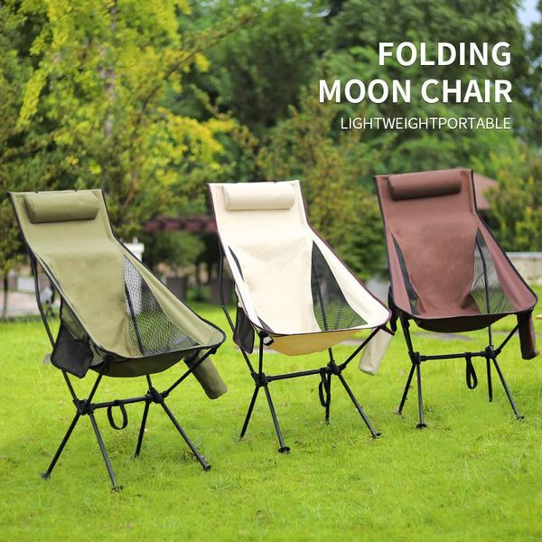 

camp furniture upgraded outdoor folding chair ultralight aluminiu alloy camping 150kg high load fishing beach garden bbq