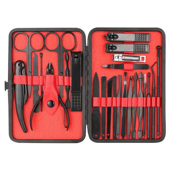 

7-26pcs nail clipper sets manicure set pedicure kit professional grooming tools for art kits