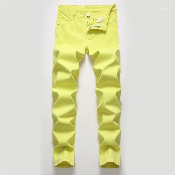

feitong fashion men's casual personality slim fit denim jeans pants1, Blue