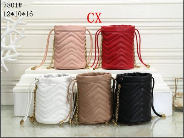 Bolsas femininas corrente de ouro sacos de ombro crossbody soho moda disco mensageiro bolsa carteira 5 cores balde saco