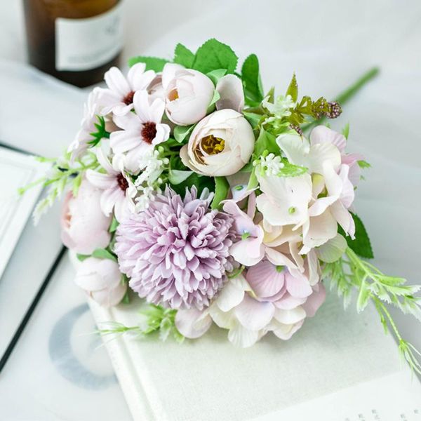 

1pcs romantic high-grade artificial flower simulation rose bouquet diy home wedding decoration valentine's day gift decorative flowers