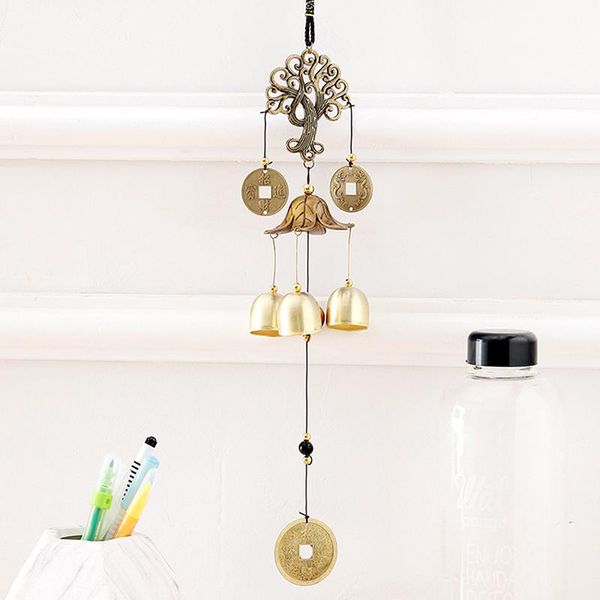

1pc lucky tree wind chime copper yard garden outdoor decoration metal chimes decorative objects & figurines