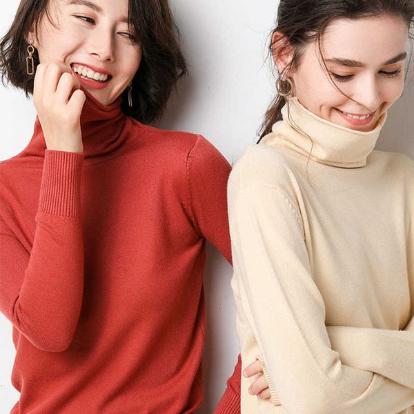 

women's sweaters turtlenecks autumn winter solid long sleeve sweater ladies casual pullovers elegant female knitted wear 7ami, White;black