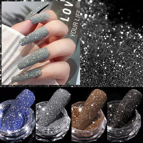 

nail glitter 6 color diamond powder art jewelry sequins colorful 1g, Silver;gold