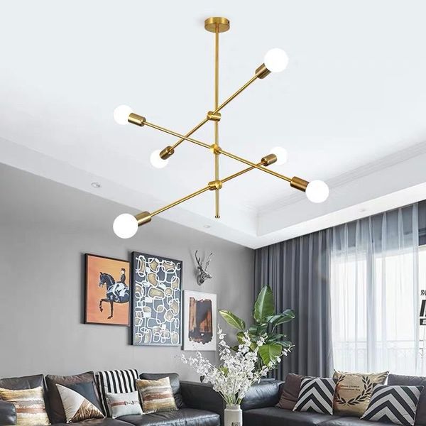 

pendant lamps nordic minimalist iron art golden light living room fixtures dining lamp bedroom design lighting home decor