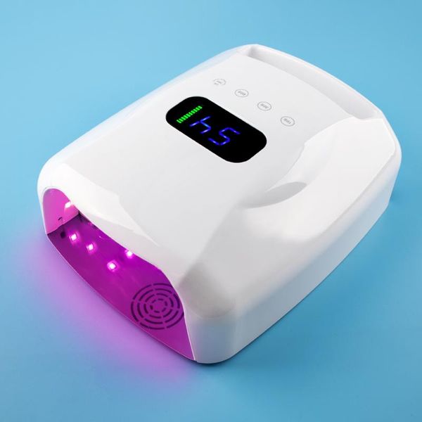 Secador de unhas 28800mAh recarregável lâmpada UV luz vermelha 96W cola padeiro manicure levou poterapia profissional