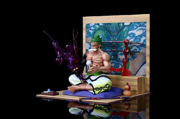 

pirate king gk and the country kimono ghost island yan mo suolong sitting knife wiping scene hand-made scenery statue