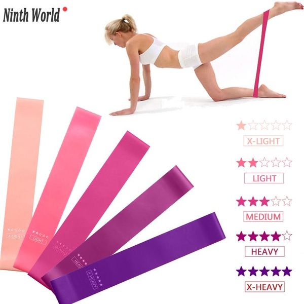 

5pcs elastic bands for fitness gum exercise gym strength resistance pilates sport workout equipment