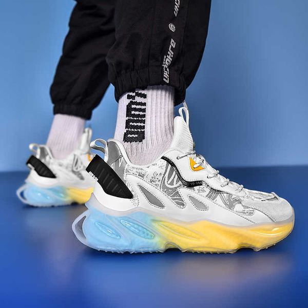 

fashion high elastic comfortable male chunky gym tennis light breathable sport running shoes more size