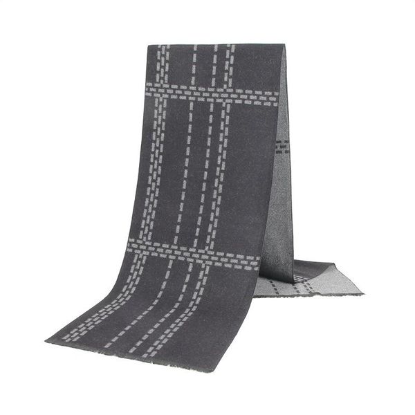 

scarves brand men's warm scarf fashion winter solid style formal business shawl thicken muffler imitation of cashmere 180*30 cm, Blue;gray