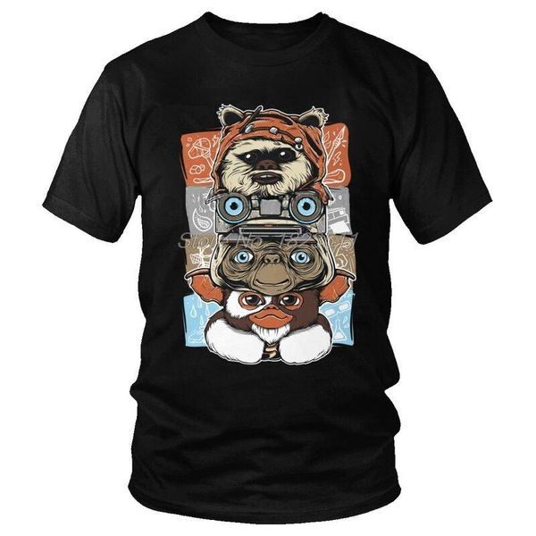 

men's t-shirts 80s horror christmas movie lcon t-shirt novelty gremlins gizmo monster gremlin film tshirt short sleeve t shirt cotton t, White;black