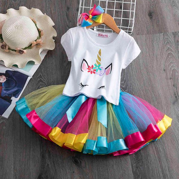 

classic summer unicorn dress for girls princess dress costume dresses for girls birthday party kids casual wear size 3 5 8 years vestido, Red;yellow