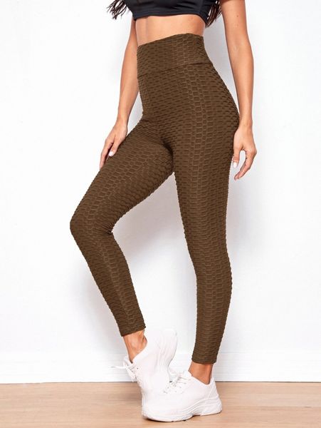

honeycomb textured bum booty boosting leggings a6kt#, Black