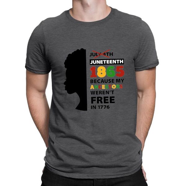 

men's t-shirts ish juneteenth melanin black women 1865 history shirt short sleeve funny tee, White;black
