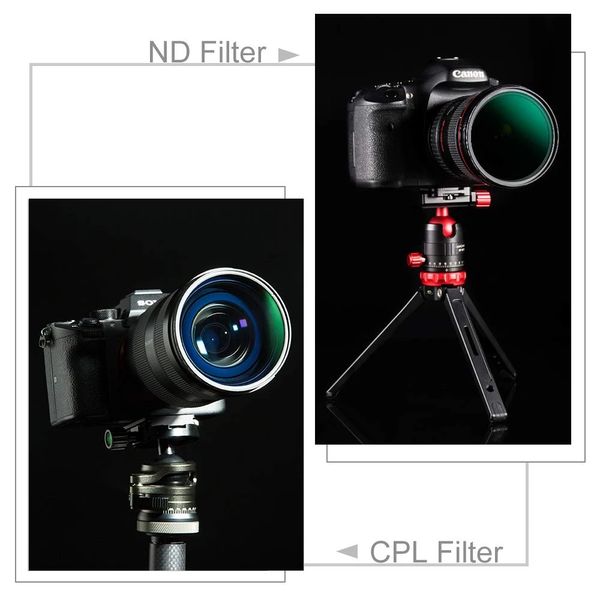 ND1000 CPL Polarisatorfilter 37/40,5/43/62/67/82 mm Kit Neutraldichte für Kameras mit mehrschichtiger Nanobeschichtung