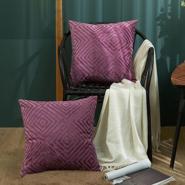 

cushion/decorative pillow home case fashion geometric pattern plush sofa cushion cover removable living room decorative 45*45