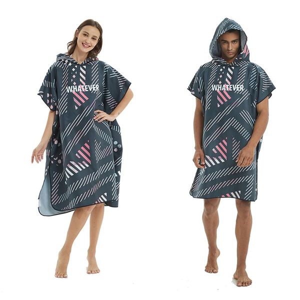 

towel hooded bath quick-drying microfiber poncho beach swimming pool