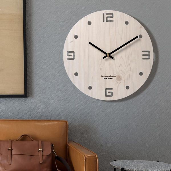 

inch mute home wall clocks digital hanging clock modern design watch for decor needle kids room