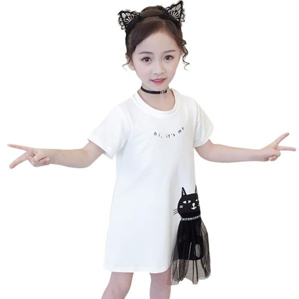 

girl's dresses kids summer for girls cartoon pattern 2021 children dress casual style children's clothing 6 8 10 12 1, Red;yellow