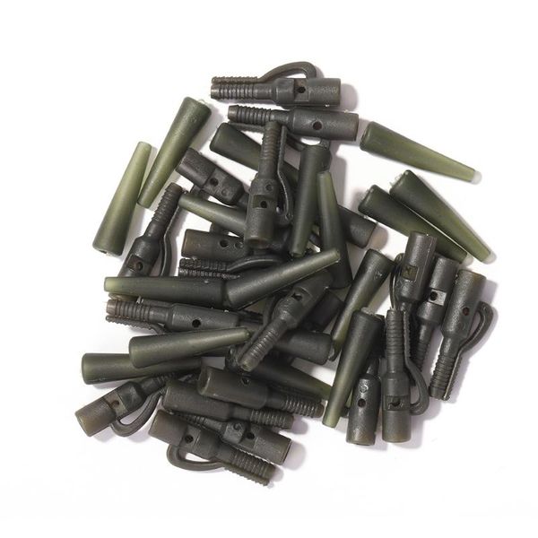 

fishing accessories 50pcs plumb clip quick change swivel tail rubber sleeves for carp rigs outdoor tools equipment