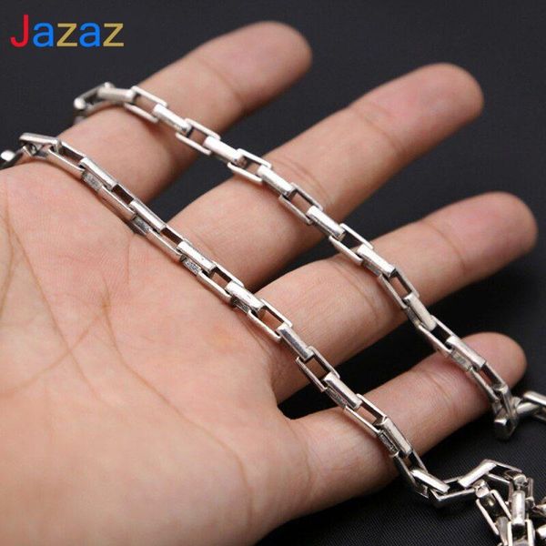 

chains solid thai silver 5mm link chain for men women 50cm 55cm 60cm 925 sterling necklace buddhism b1151