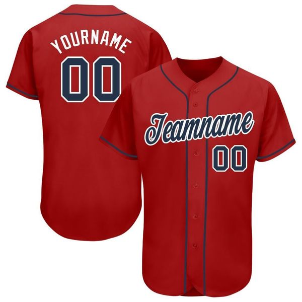 

custom red navy-white baseball jersey, Blue;black