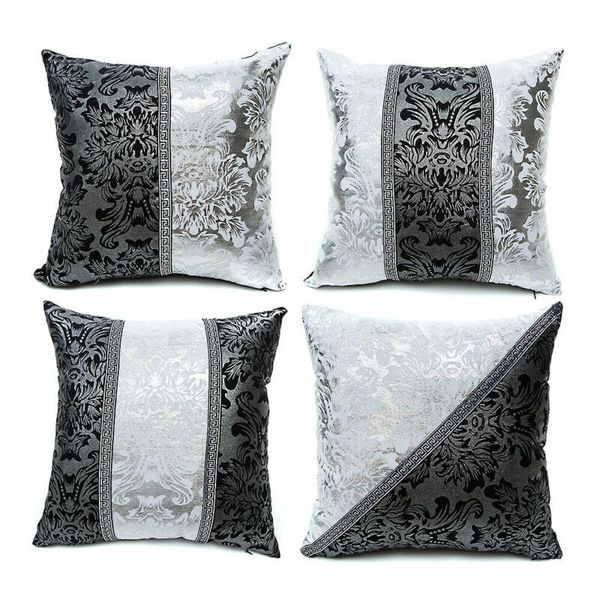 

gray black throw cushion cover pillowcase home sofa decor print pillow case